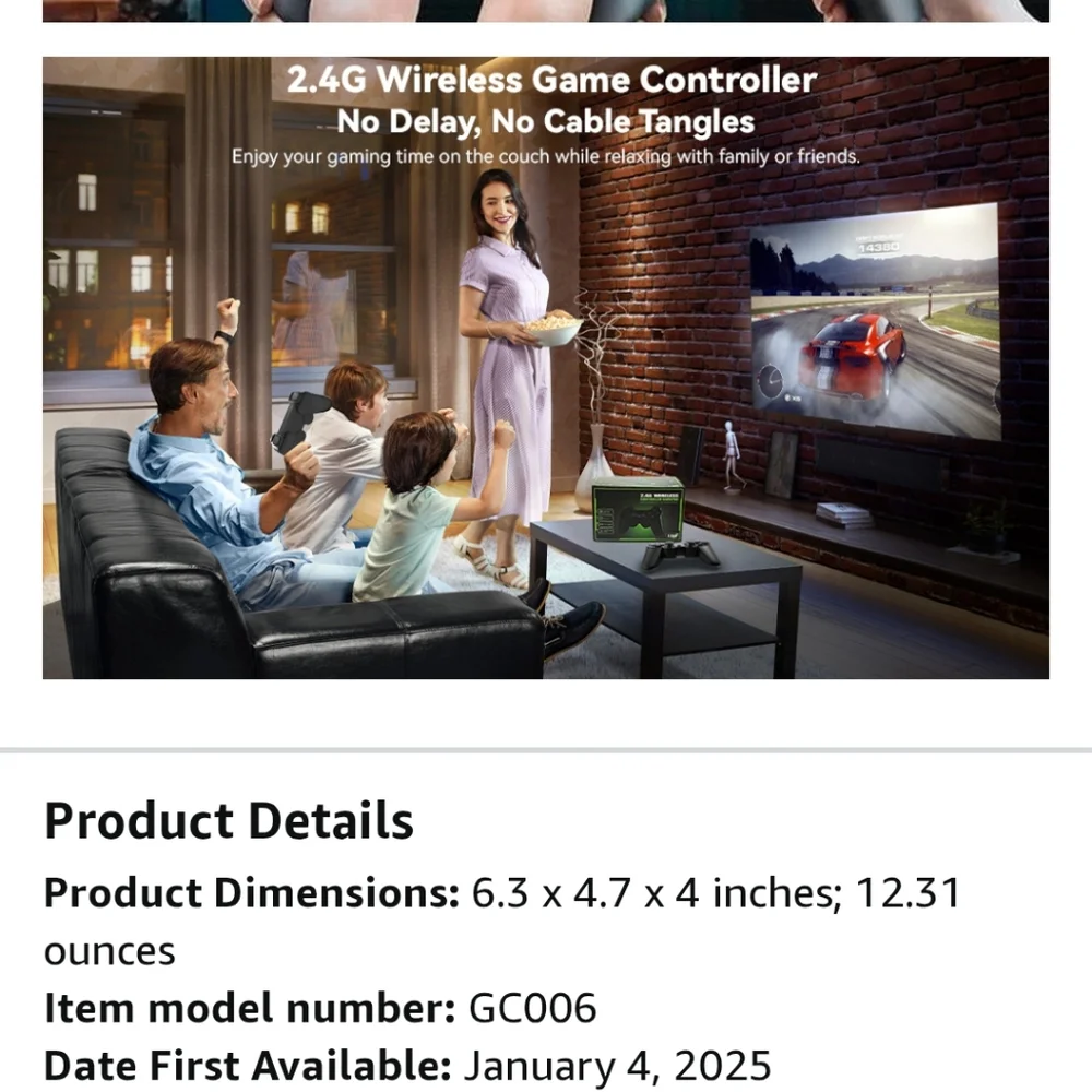 NWT 2.4G Wireless Controller Gamepad